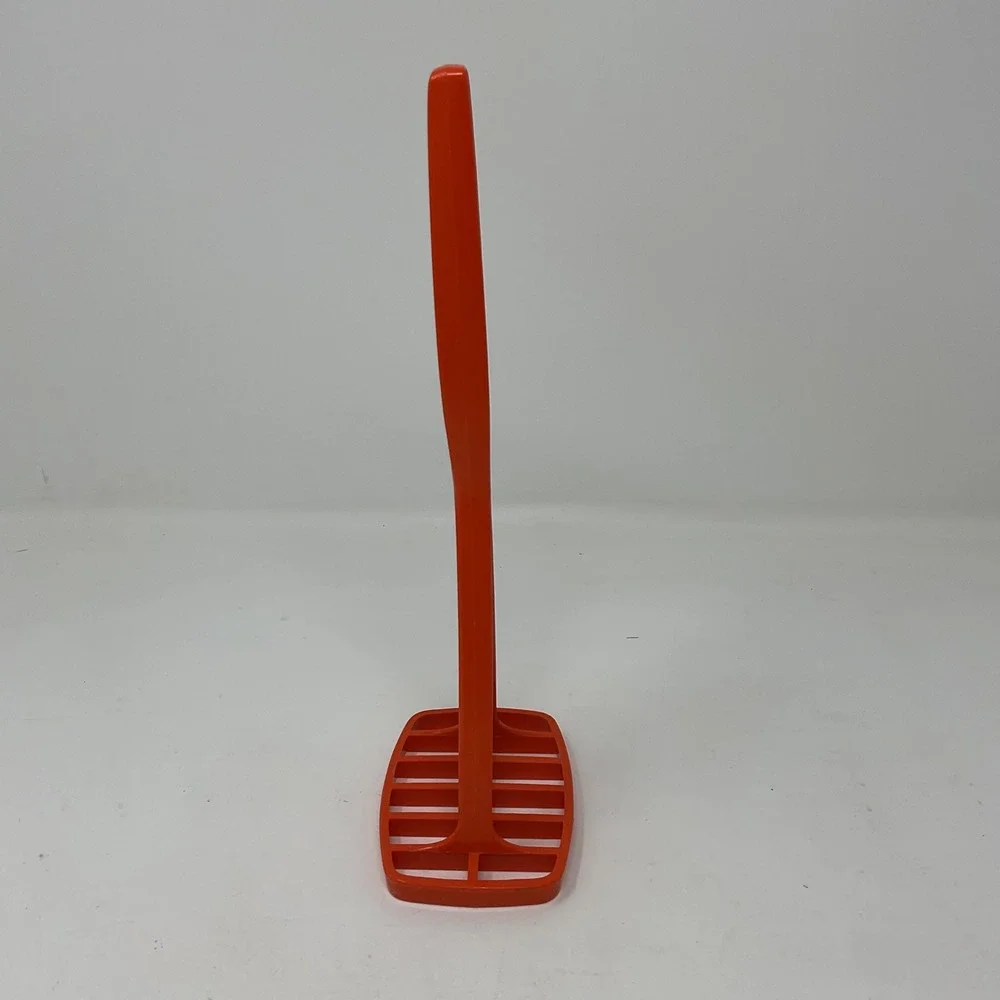 Vintage Foley Orange Nylon Potato Masher Retro Non-Stick Kitchen Utensil